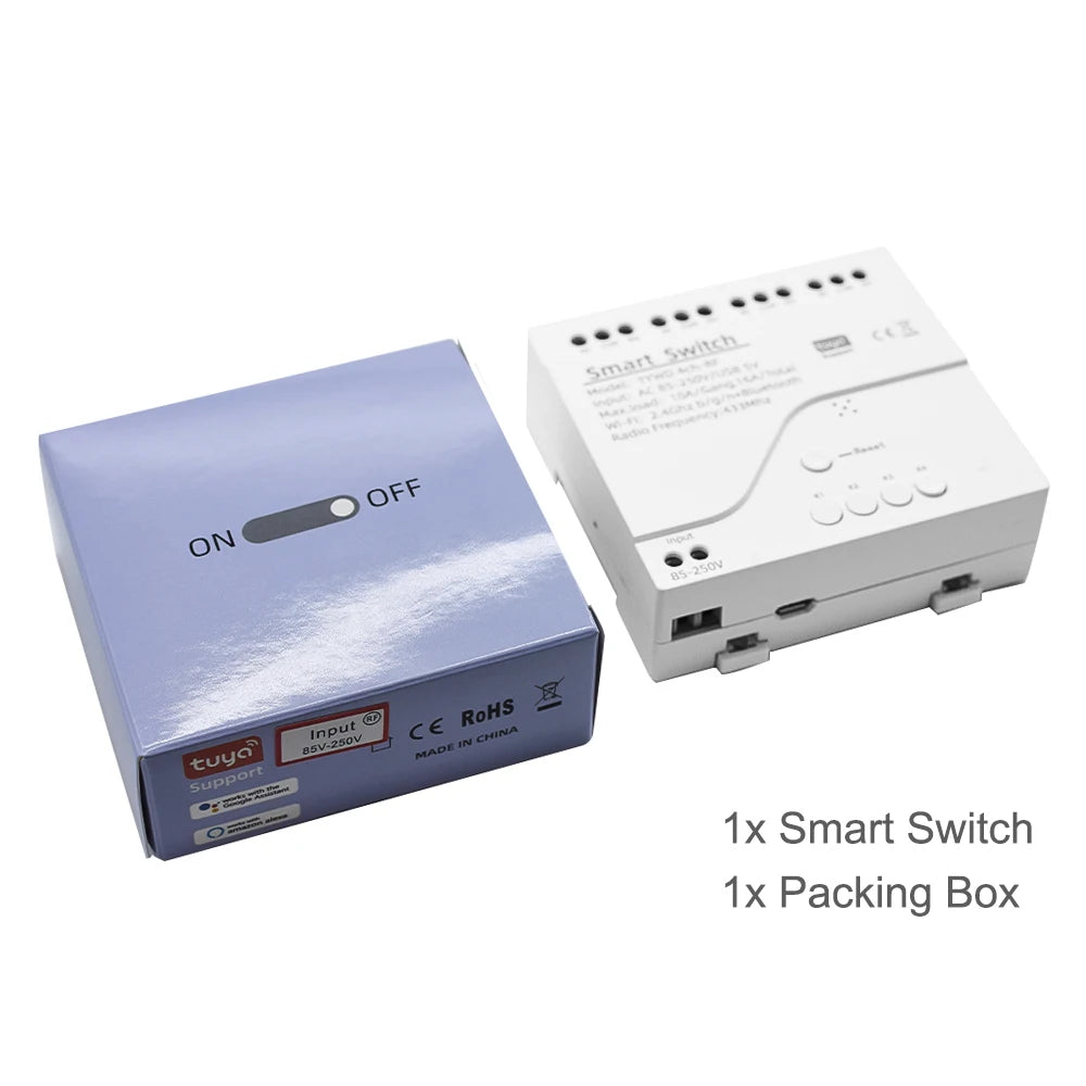 Home Automation System Smart Solutions Tuya Wifi Door Smart Home System RF Wireless Remote Control Tuya Wifi Smart Switch 110V