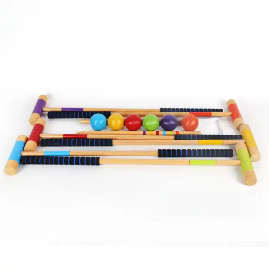 Outdoor Sports Lawn Backyard Yard Games Gateball Set Six Player Croquet Set