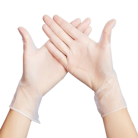 Industrial Disposable PVC Gloves 9 Inch | 100% Polyvinyl Chloride Powder-Free Vinyl Gloves for Workshop/Factory Use