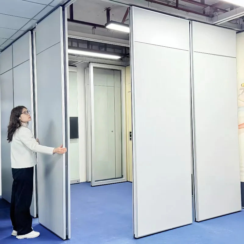 Operable Wall MDF Removable Acoustic Sliding Airwall Dividing Movable Folding Partition Wall for Office