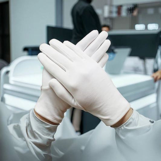 Optimized Work and Inspection Performance High Quality Thick and Soft Cotton Safety Gloves