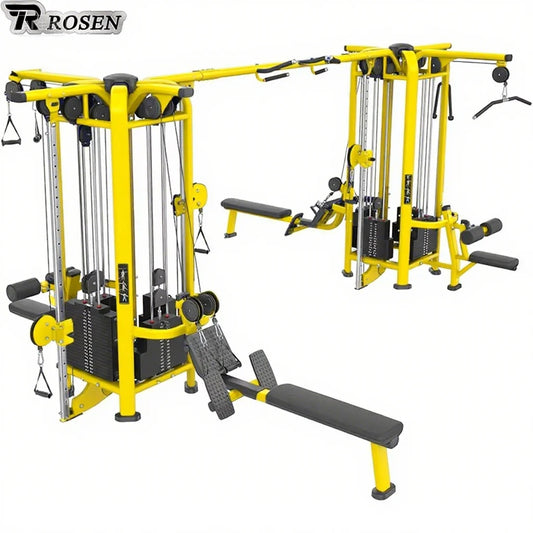 2025 High End Gym Equipment Dezhou ROSEN Fitness Sport Bodybuilding Customized Design Multi-jungle 8 Station for Exercise