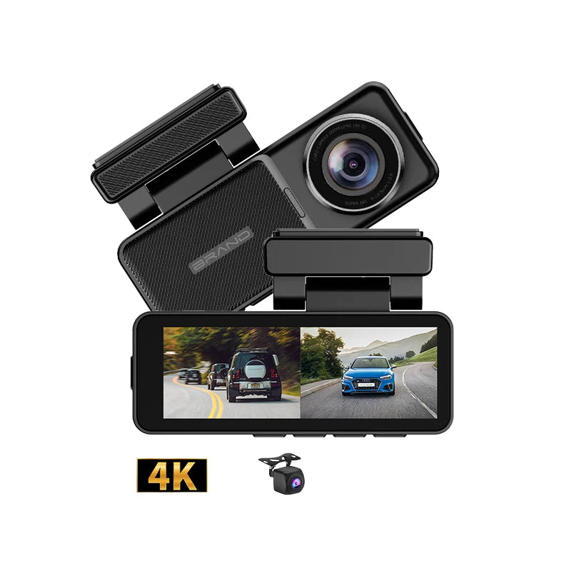 4K Hot-selling Dashcam with GPS and Wi-Fi Dual 2-Lens Car Black Box DVR Mini Front and Rear Inside Dash Cam with LED Lighting