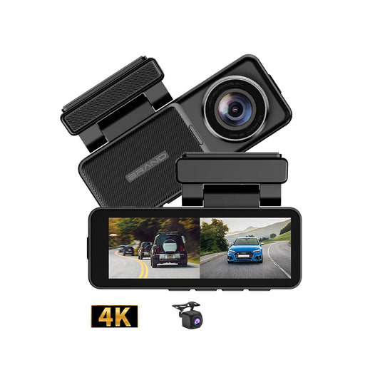 4K Hot-selling Dashcam with GPS and Wi-Fi Dual 2-Lens Car Black Box DVR Mini Front and Rear Inside Dash Cam with LED Lighting