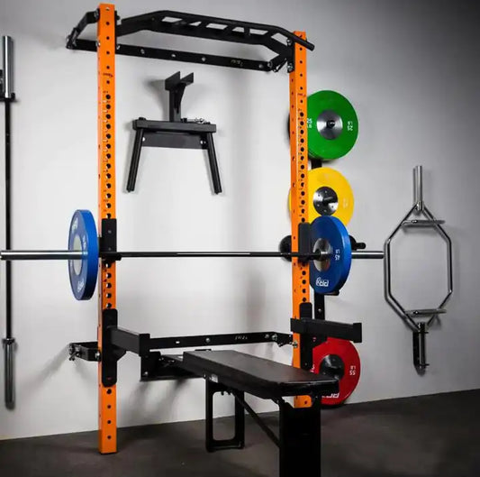 Wall Mounted Folding Adjustable Power Squat Rack