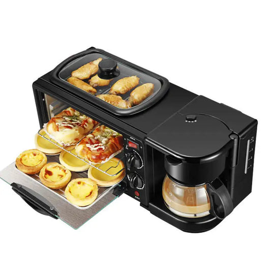 Hot Sale Small Kitchen Appliances Sandwich Coffee 3 in 1 Breakfast Maker Machine