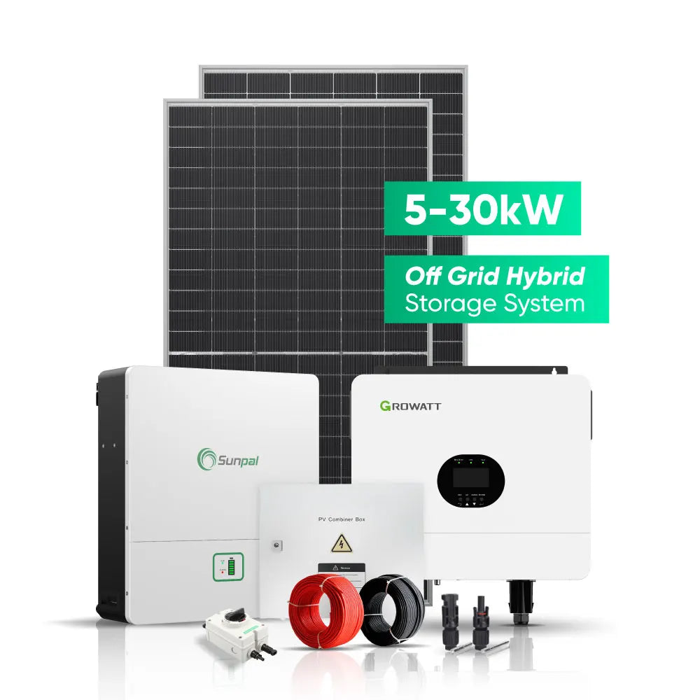Sunpal Residential Off Grid Solar Energy System 5Kw 20Kw 30Kw Solar Power Hybrid System With Battery