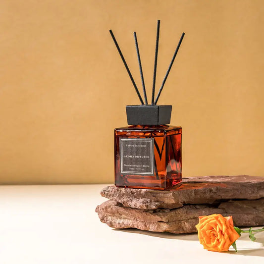 200ml Eco-Friendly Square Glass Reed Diffuser Wooden Cap Home Fragrance Essential Oil Aroma Liquid Fresh Mosquito Repellent