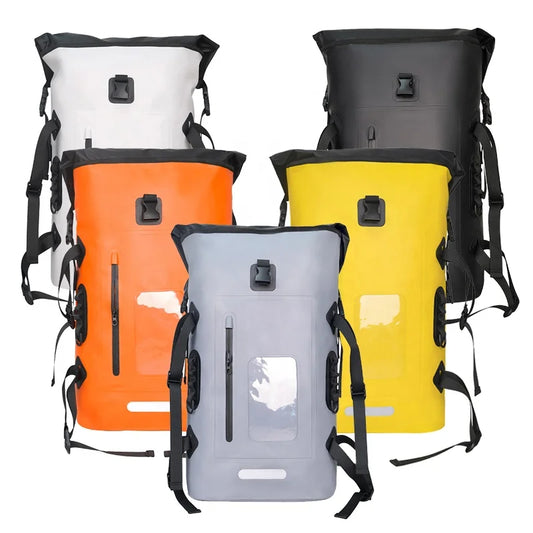 Roll Top Floating Dry Backpack Waterproof 32L, Dry Bag Backpack for Outdoor Activities Kayaking