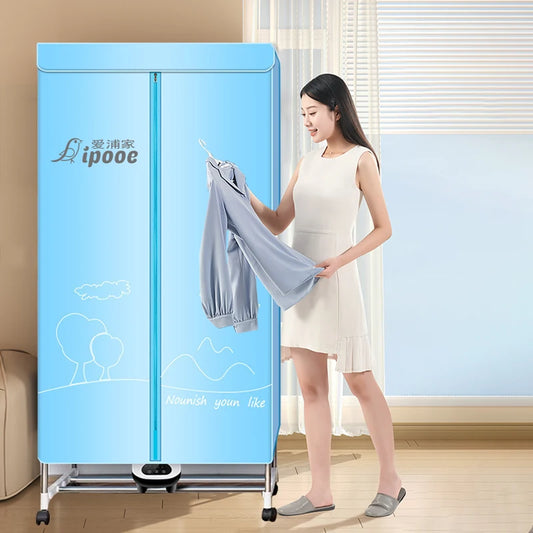Compact Electric Clothes Dryer Portable Hot Air Aerator with Laundry Hanger for Small Spaces 900W Hot Selling Household