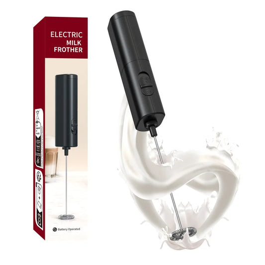 High Speed Battery Operated Stainless Steel Milk Frother Drink Mixer Egg Beater Matcha Whisk Electric Coffee Frother Handheld