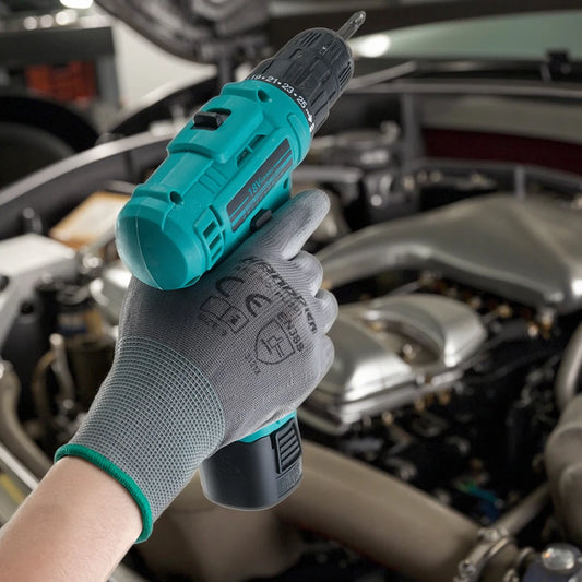 Polyester PU Coated Anti-slip Breathable OEM Work Gloves Safety Protective Cheap Dipping Gloves
