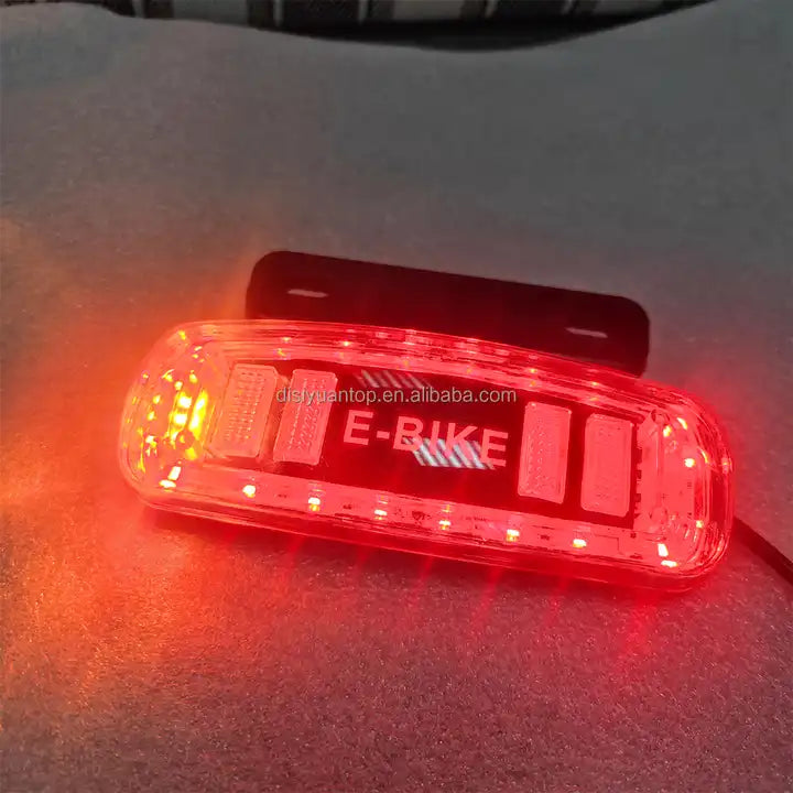 2 in 1 Ebike Scooter Bicycle Turn Functional Tail Light Electric Bike 48v Rear Lamp Light With Logo