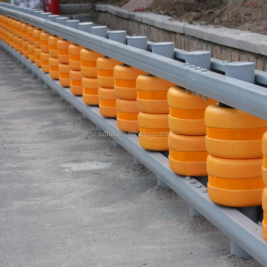 ISO9001 Standard Roadway Rolling Type EVA Traffic Barrier Safety Roller Crash Barrier for Highway Guardrail