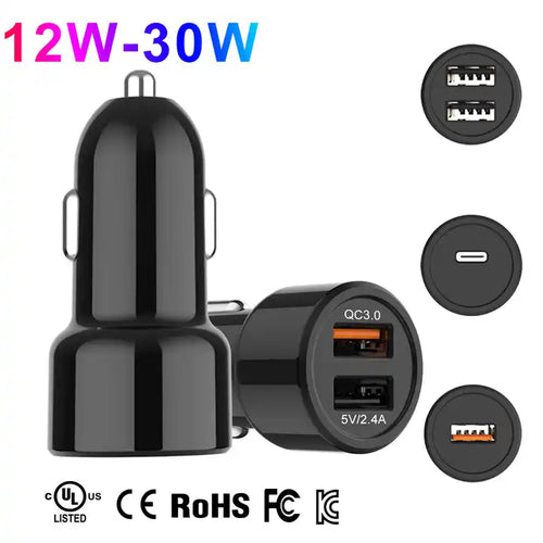 Mobile Phone 12v Quick Charge 3.0 Dual Car Charger Usb