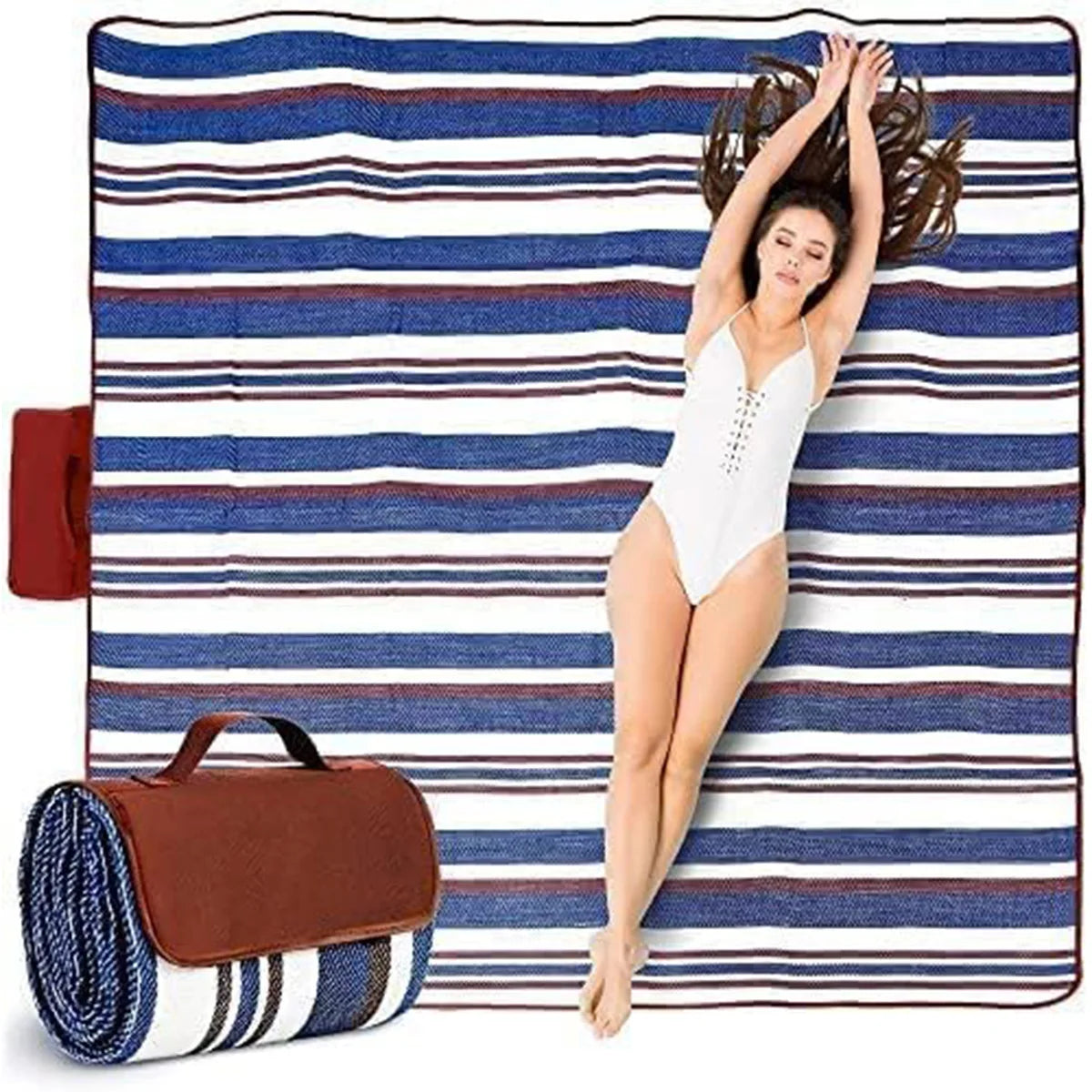 Camping Blankets Sand Proof Waterproof Quick Dry Foldable Picnic Mat for Outdoor Beach Camping on Grass