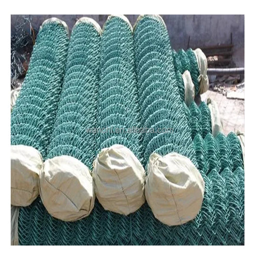 Hot Dipped Galvanized Cyclone Wire Mesh 8 ft PVC Coated Chain Link Fence Roll Metal Frame for Farm & Sport Fencing Accessories