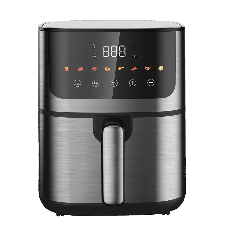 Stainless Steel 1400W 4.7L Electric Kitchen Oil-free Energy-saving Digital Air Fryers