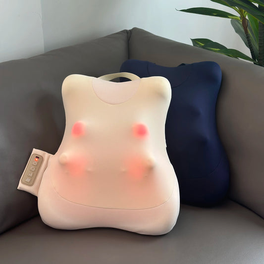 Newly Upgraded 4D Ultra-Thin Back Massager with Heat Multifunctional Full Body Electric Lumbar Back and Waist Massager
