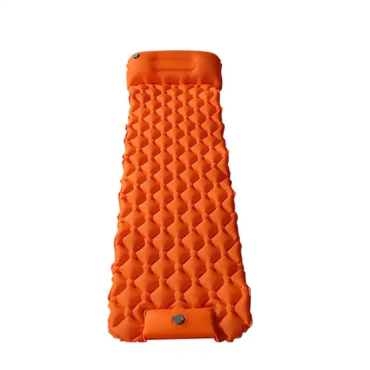 Waterproof Camping pad Foot Press Inflatable Lightweight Sleeping Mat with Air Pillow for Backpacking