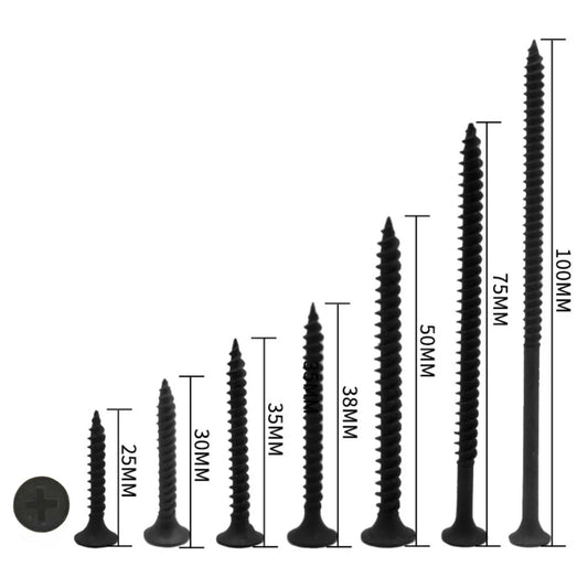 Grey Phosphorus Drywall Screw, Countersunk Head Self-tapping Screw, Woodworking Plasterboard Drywall Screw