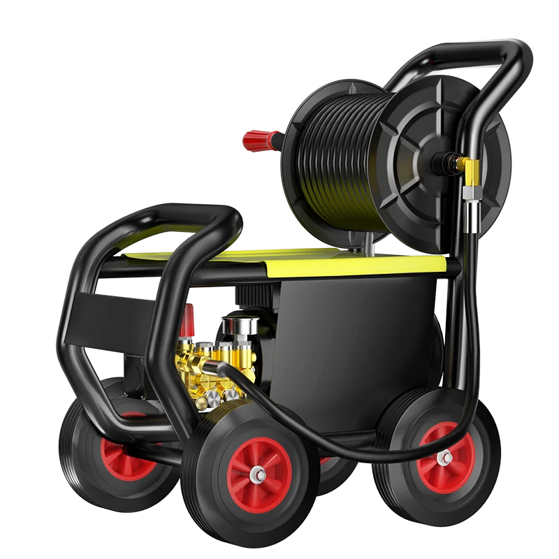Hidrolavadora Portatil Electric Pressure Washer 4000W Steel Hose Reel 20L/Min High Pressure Cleaner Jet Car Washing Machine