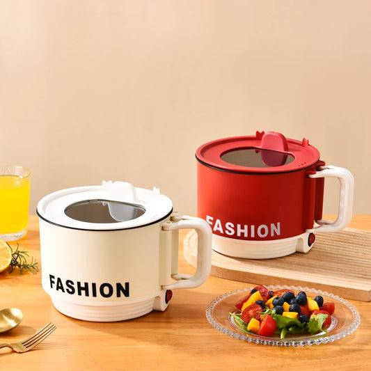 Portable Electric Hot Pot Student Dormitory Multi Cooker Mini Cooking Pot Household Nonstick Coating Electric Skillet