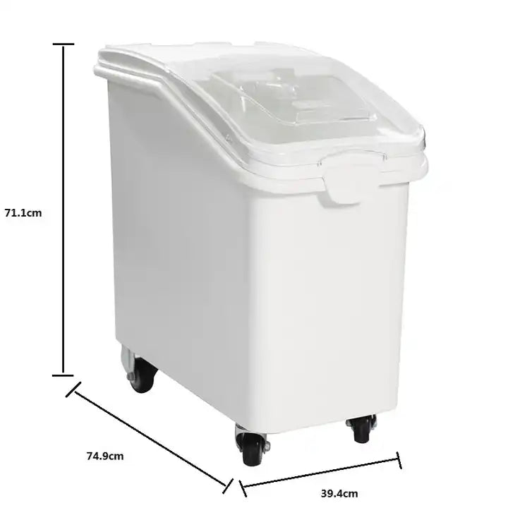 100KG 100L Plastic Shelf ingredient bins rice/flour food storage container