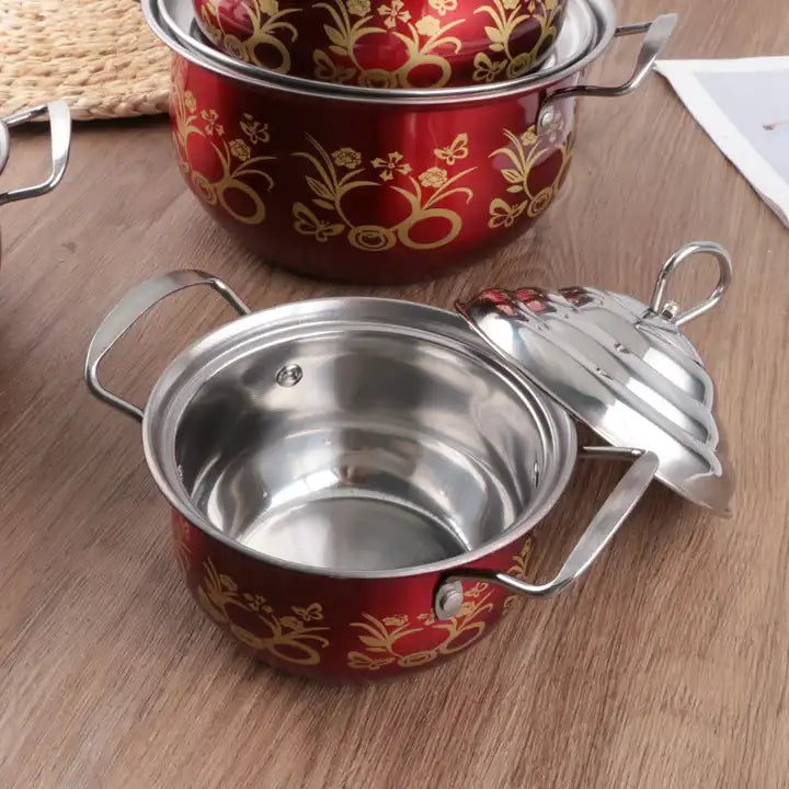 Korean Style Soup Pot Set Stock Pot Set Cooking Pot Set For Stainless Steel Kitchenware