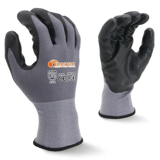 ENTE SAFETY Wholesale Grip Oil Resistant Nitrile Foam Coated Manufacturer of Safety Hand Construction Nitrile Garden Work Gloves