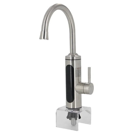 Dual-Use Modern Brass Electric Faucet Fast Hot and Cold Water Heater with Single Ceramic Valve Over Tap Household Treasure