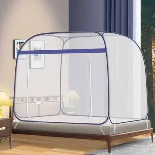 Automatic Pop-Up Mosquito Net Home 1.5 Double Bed Folding Steel Wire 1.8m Outdoor Travel Universal Single Bed Mosquito Repellent