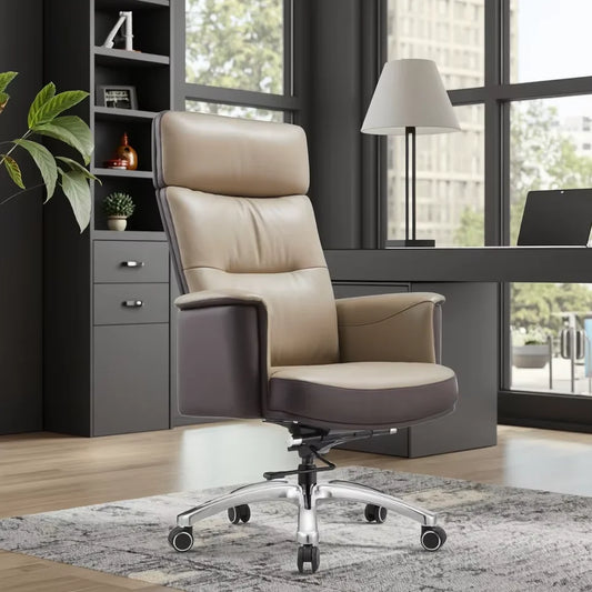 High Quality New Direct Sales Revolving High Back Swivel Luxury Leather Computer Work Manager boss Office Chair for Home