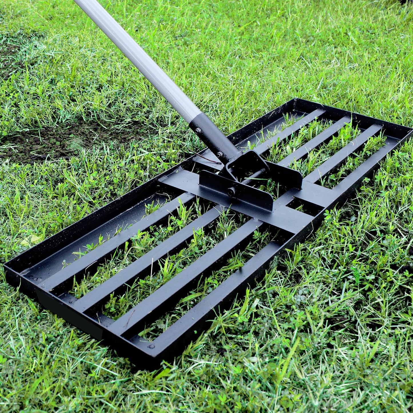 17*10in/30*10in/45*10inch Large Size Manual Steel Lawn Levelling Rakes Tool Landscape Metal Handle Levelawn Tool for Golf
