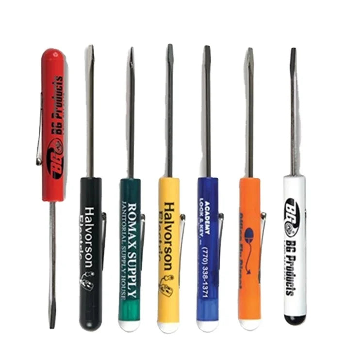 Penlike New Style Abs Colorful Handle Promotion Screwdriver Mini Screwdriver With Clip Magnet
