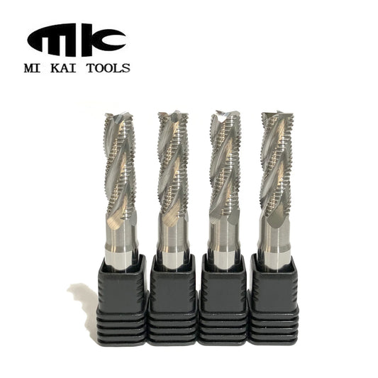 CNC Router Bits Solid Carbide Metal Working Tools 4 Flute End Mill for Aluminum