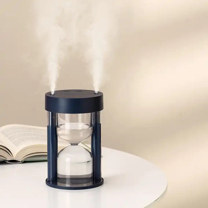 New Product USB Colorful Humidifier, 2000mAh Mist Portable Desktop Hourglass Double Spray Humidifier For Bedroom