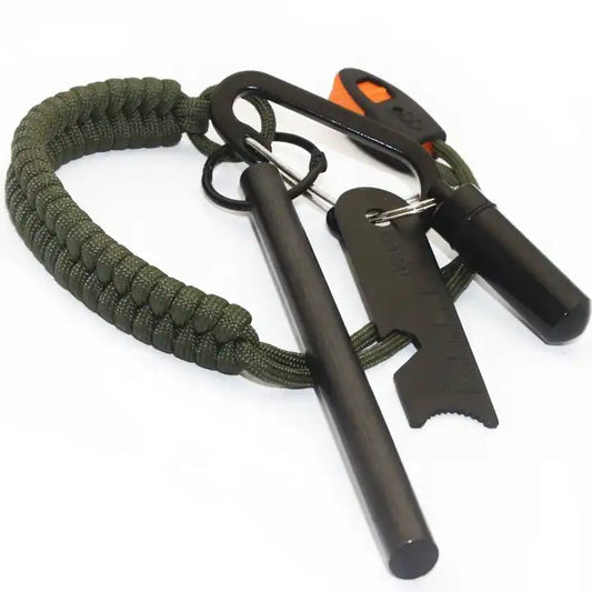 Steel Fire Starter Survival Kit for Camping Hiking