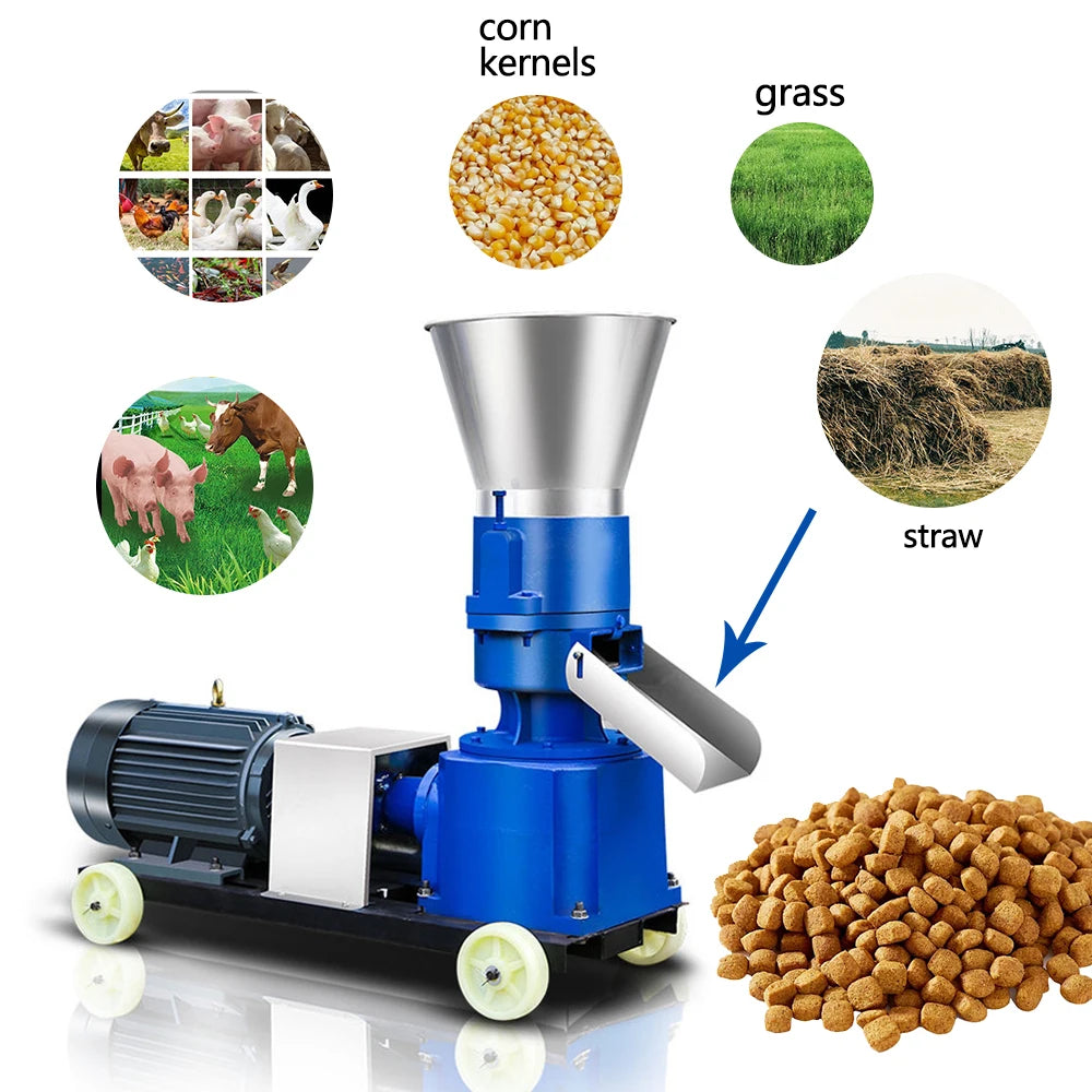 Diesel Stock Cheap Animal Poultry Animal Feed Pellet Processing Making Machines for Animal Feed