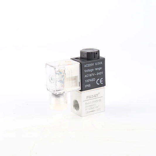 2V025-08/06 Oil-Free Silent Air Compressor Solenoid Valve Two-Position Two-Port Fluid Pneumatic Power