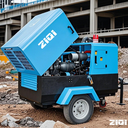 185 Cfm Portable Diesel Air Compressor for Sandblasting