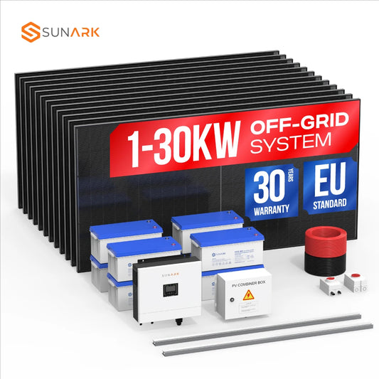 Outdoor Off Grid Solar Power System 5000W 5Kw 10Kw 15Kw 30Kw High Efficiency Whole House Photovoltaic System with Mounting Kit