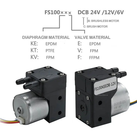 20ml/min 12V 24V DC Small Brushless Motor Pump PTFE Diaphragm Industrial Portable Micro Electronic Water Pump