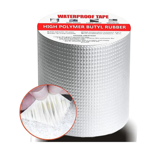 High-quality Butyl Self-adhesive Adhesive Aluminium Foil Butyl Rubber Waterproof Tape Roll for Roofing Leak-proof