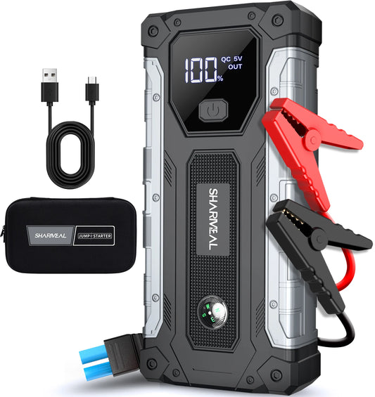Kursohey 12v Portable 3000A Powerful Emergency Starter Battery Booster Power Bank Car Jump Starter with air Pump