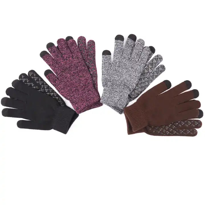 winter warm knit windproof touch screen magic gloves & mittens