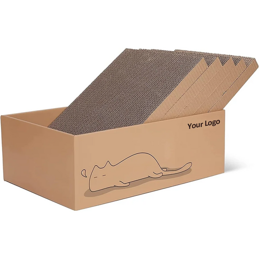 Pack Of 5 PCS Cat Scratching Boards 11.4 Inch Width Ex-Large Cat Scratcher Box With Reversible Cardboard Scratchers