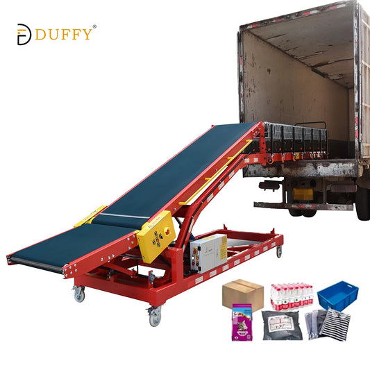 Duffy Energy-Efficient Container Unloading Conveyor to Minimize Operational Costs in Shipping and Handling Environments