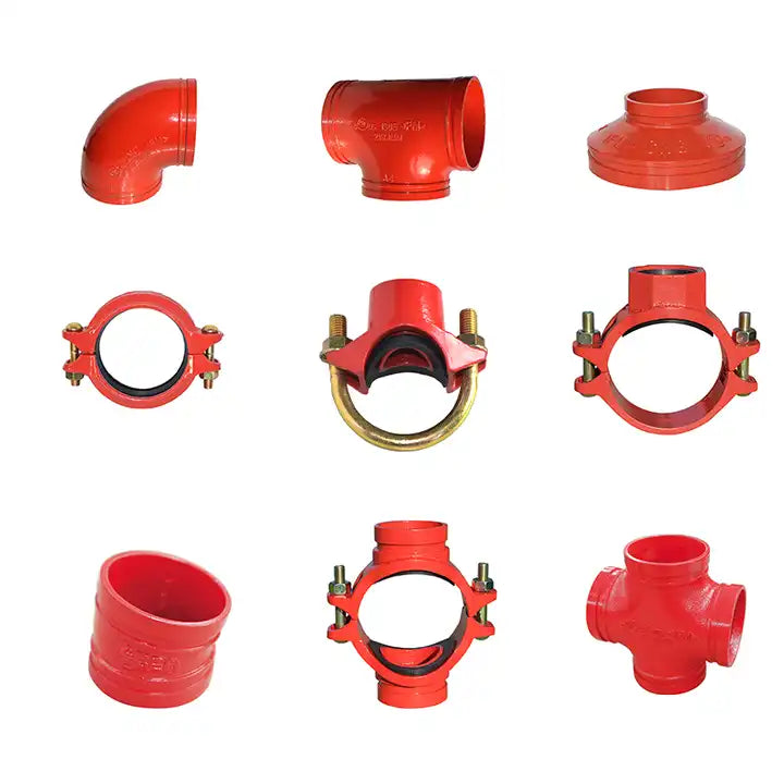 FM UL Approved 90 degree elbow grooved pipe fitting for fire fighting system