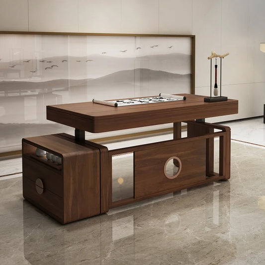 High-End Luxury Wooden Standing Desk for Office Use